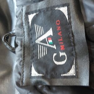 Black fake leather jacket